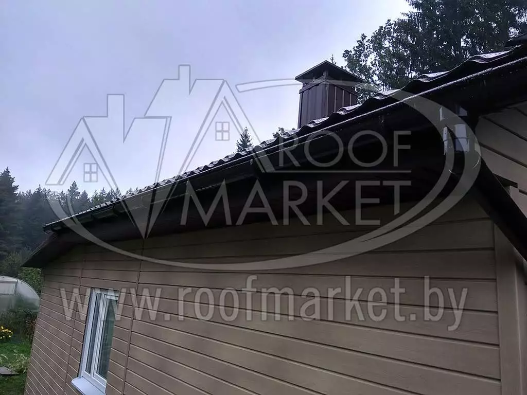 Реконструкция дома с использованием металлочерепицы МеталлПрофиль "Norman" Монтеррей