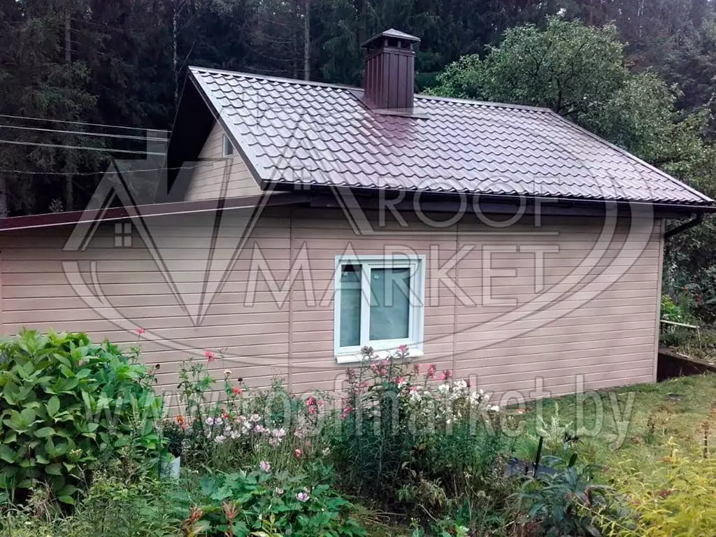 Реконструкция дома с использованием металлочерепицы МеталлПрофиль "Norman" Монтеррей