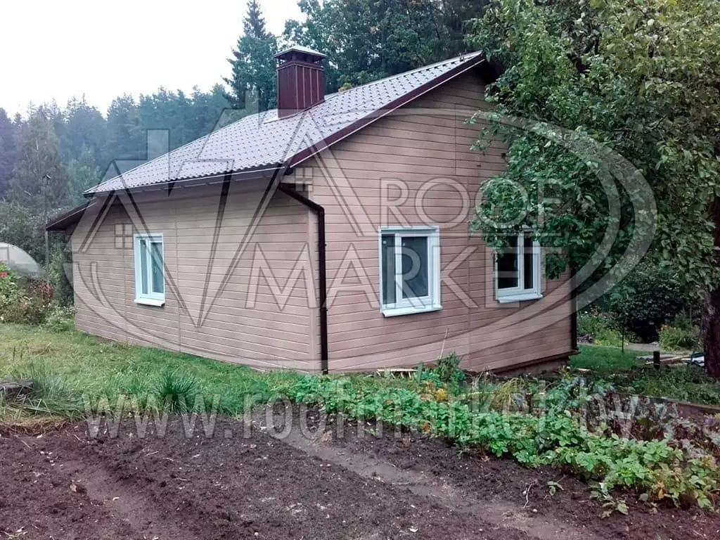 Реконструкция дома с использованием металлочерепицы МеталлПрофиль "Norman" Монтеррей