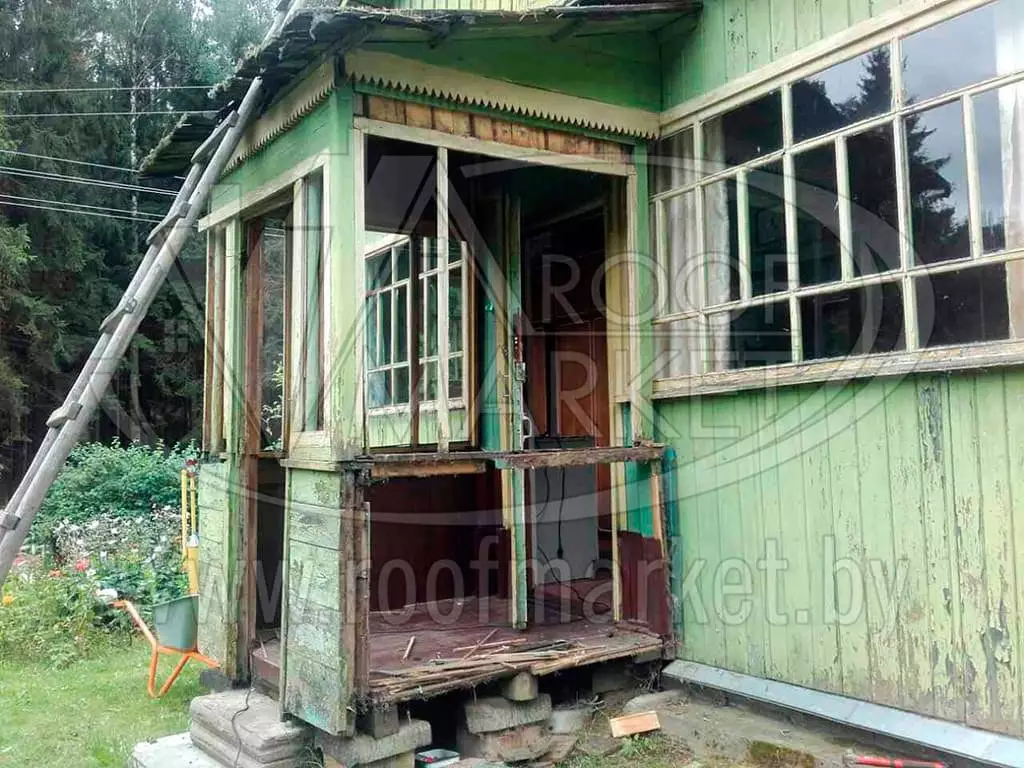 Реконструкция дома с использованием металлочерепицы МеталлПрофиль "Norman" Монтеррей