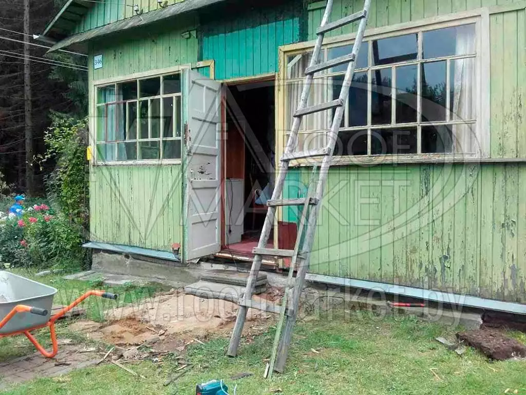 Реконструкция дома с использованием металлочерепицы МеталлПрофиль "Norman" Монтеррей