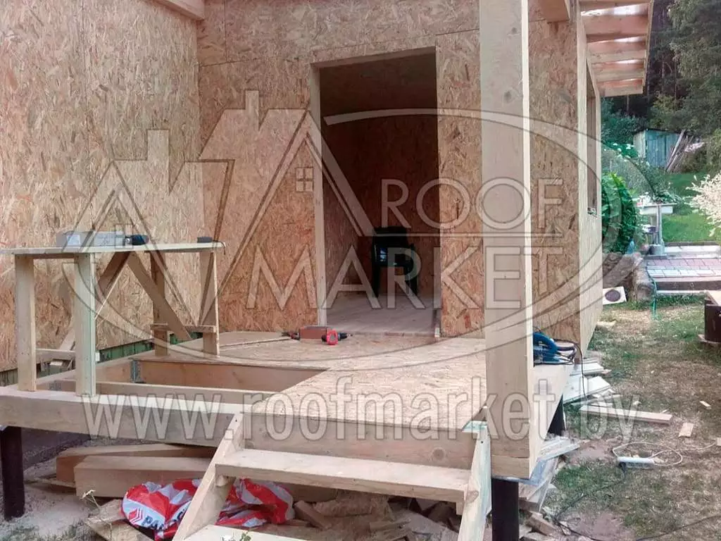 Реконструкция дома с использованием металлочерепицы МеталлПрофиль "Norman" Монтеррей