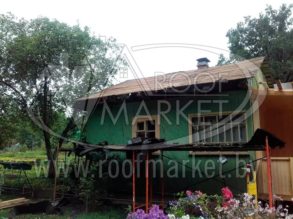 Реконструкция дома с использованием металлочерепицы МеталлПрофиль "Norman" Монтеррей