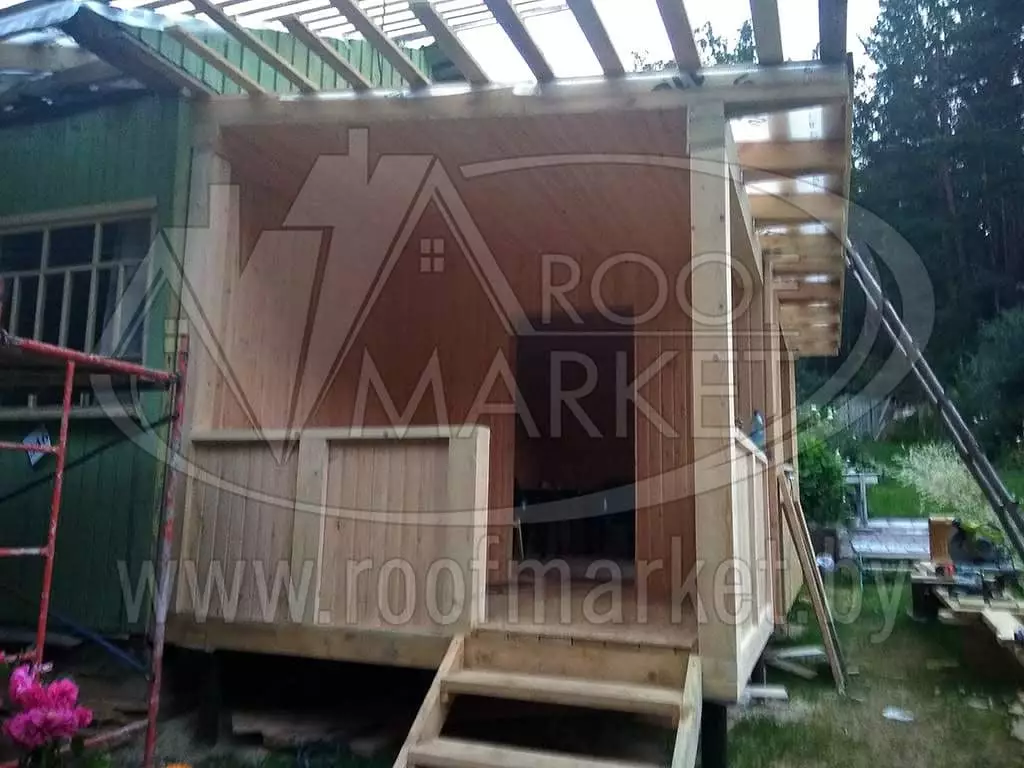 Реконструкция дома с использованием металлочерепицы МеталлПрофиль "Norman" Монтеррей