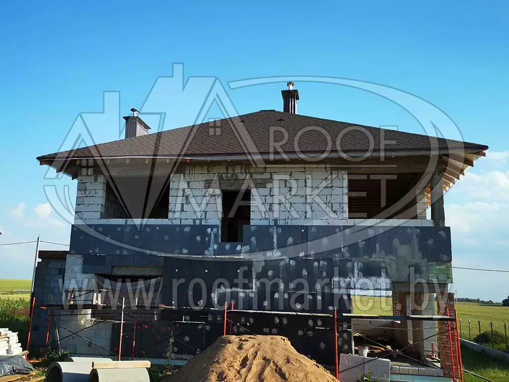 Кровля из гибкой битумной черепицы "Шинглас"