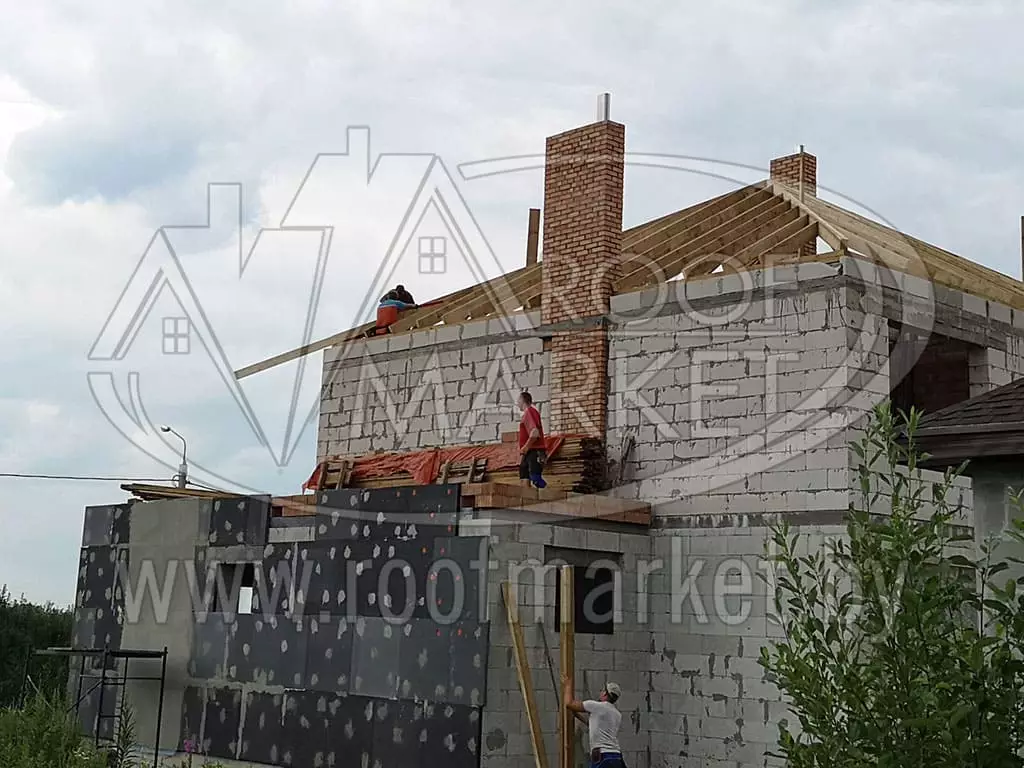 Кровля из гибкой битумной черепицы "Шинглас"