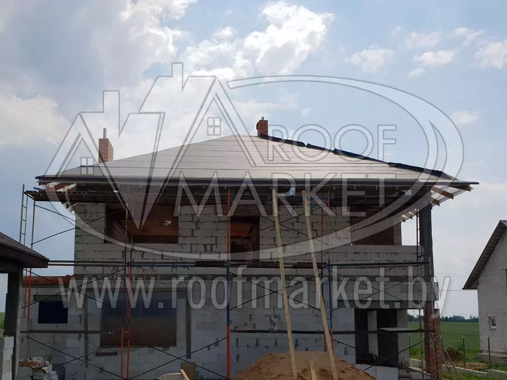 Кровля из гибкой битумной черепицы "Шинглас"