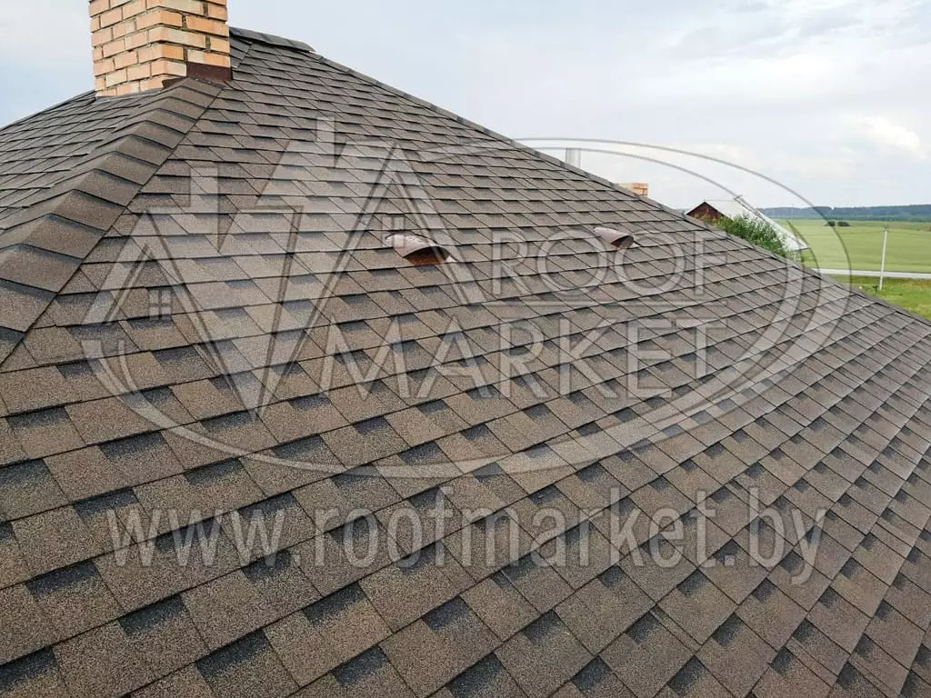 Кровля из гибкой битумной черепицы "Шинглас"