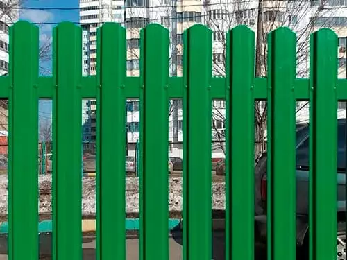 металлический штакетник п-образный фигурный гранд лайн