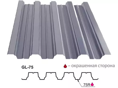 металлопрофиль (профнастил) gl-н 75 от grand line